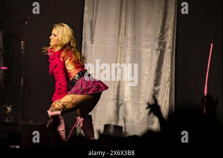 London, United Kingdom. 16th May 2024. Scene Queen warms up the crowd for PVRIS at Troxy, East London. .Cristina Massei/Alamy live news Stock Photo