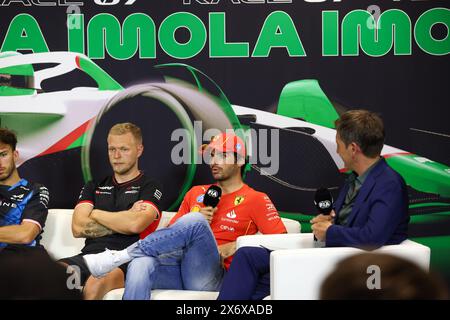 Carlos Sainz Jr. (ESP) - Scuderia Ferrari - Ferrari SF-24 - Ferrar Kevin Magnussen (DEN) - MoneyGram Haas F1 Team - Haas VF-24 - Ferrari   during driv Stock Photo