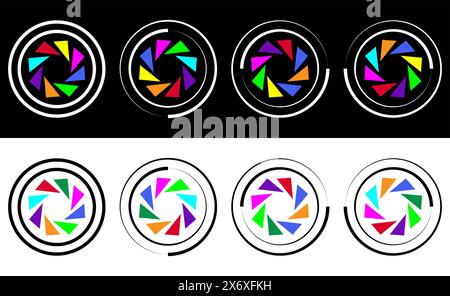 Camera Shutter Symbol icon vector. Stock Vector