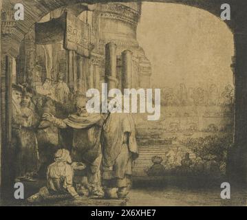Peter and John heal a paralyzed man at the temple gate, The performance ...