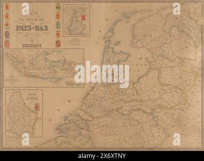 Carte Historique Reproduite - Kennemerland & Frise Occidentale (Pays-Bas) Par Dou - 1682 - Format 23x29,05 Cm