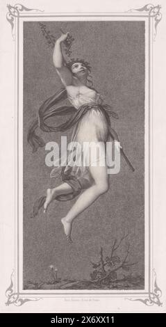 Autumn, L'Automne, Four Seasons (series title), print, print maker: anonymous, after design by: Pierre Prud'hon, publisher: Sieurin, (mentioned on object), Paris, c. 1810 - c. 1880, paper, height, 303 mm × width, 187 mm Stock Photo