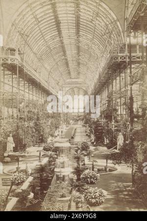 Interior of Crystal Palace in London, photograph, anonymous, London, 1878 - 1890, cardboard, albumen print, height, 164 mm × width, 107 mm Stock Photo