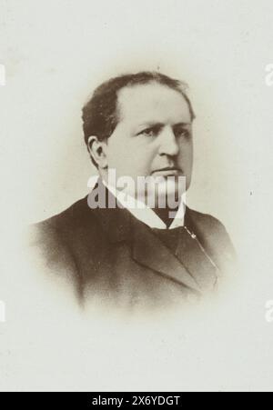 Portrait of Dr. Abraham Kuyper, photograph, anonymous, Netherlands, 1880 - 1920, paper, height, 140 mm × width, 90 mm Stock Photo