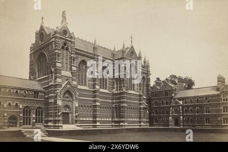 Keble College Chapel in Oxford, Oxford, Keble College Chapel (title on object), Frith's Series (series title on object), photograph, Francis Frith, (attributed to), publisher: Francis Frith & Co., (mentioned on object), Oxford, publisher: Great Britain, 1864 - 1898, paper, albumen print, height, 124 mm × width, 182 mm Stock Photo