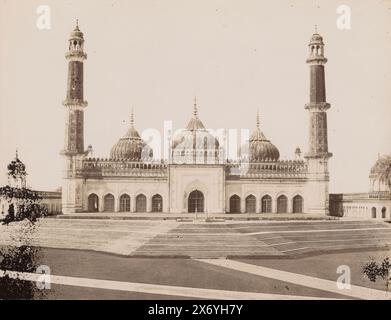 View of the Asifi mosque in Lucknow, Uttar Pradesh, India, photograph, anonymous, Lucknow, 1890 - 1920, baryta paper, height, 215 mm × width, 280 mm Stock Photo