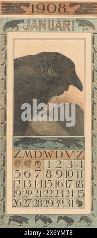 Calendar of year 1908 Stock Photo - Alamy