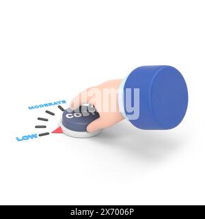 Cost reduction, concept. 3D rendering isolated on white background ...
