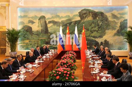 Following the Russia-China talks, a series of documents were signed in the presence of both leaders. President of the People’s Republic of China Xi Jinping. Stock Photo