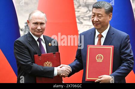 Following the Russia-China talks, a series of documents were signed in the presence of both leaders. President of the People’s Republic of China Xi Jinping. Stock Photo