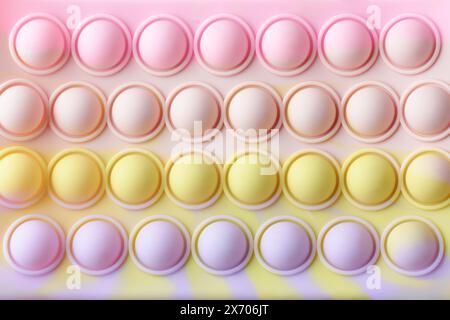 close-up of rubber surface with round bumps background, abstract of circle embossed pattern texture wallpaper or backdrop in flat lay Stock Photo