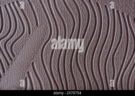 close-up view of sole of shoe pattern, abstract of brown rubber textured and grooves surface of bottom of footwear in full frame, macro background or Stock Photo
