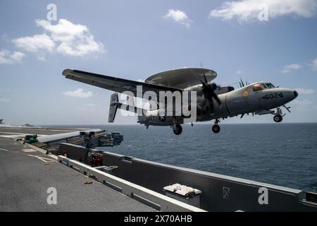 May 4, 2024 - At Sea - An E-2C Hawkeye, attached to Airborne Command ...