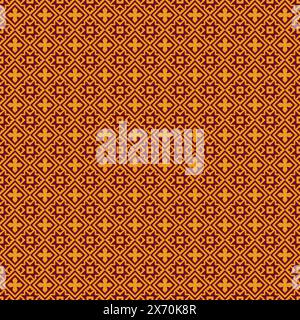 Seamless pattern of decorative tiles in retro style. Vector illustration Stock Vector