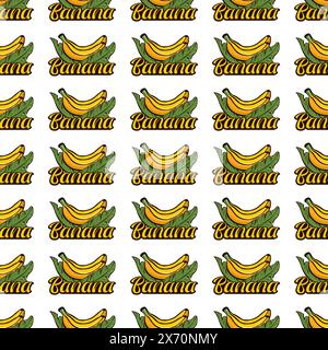 Seamless Pattern Bananas vector design. banana wallpaper Stock Vector