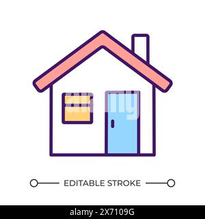 Home rent RGB color icon Stock Vector