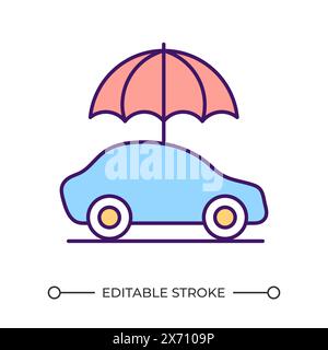 Auto insurance RGB color icon Stock Vector