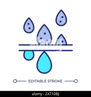 Water filtration RGB color icon Stock Vector