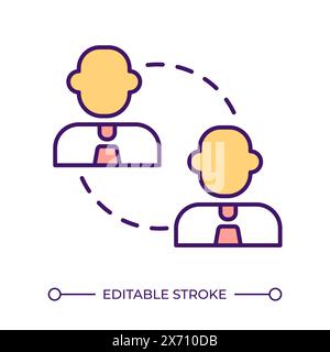Business to business RGB color icon Stock Vector