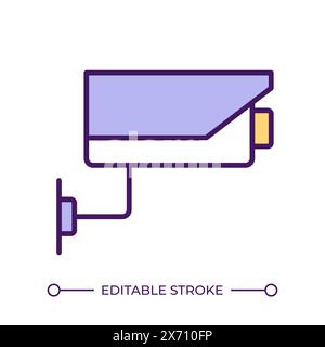 CCTV RGB color icon Stock Vector