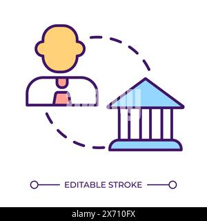B2G model RGB color icon Stock Vector