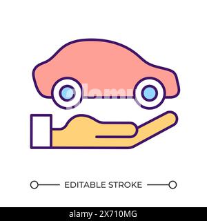 Car insurance RGB color icon Stock Vector