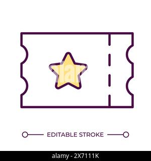 Ticket RGB color icon Stock Vector