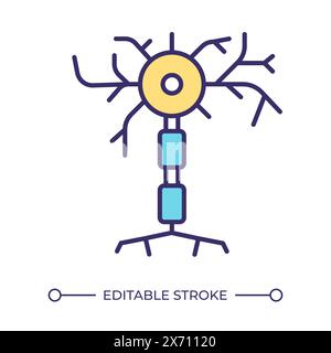Neuron RGB color icon Stock Vector