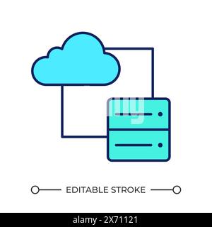 Cloud computing RGB color icon Stock Vector