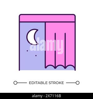 Nighttime RGB color icon Stock Vector