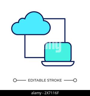 Cloud storage RGB color icon Stock Vector
