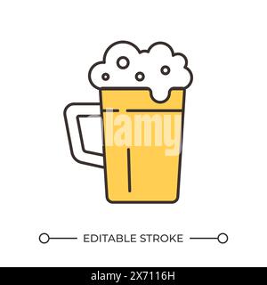 Beer mug RGB color icon Stock Vector