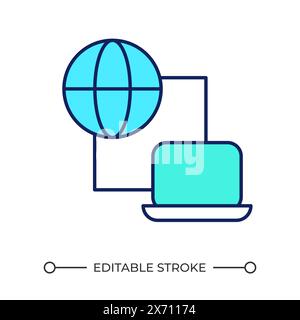 Internet connection RGB color icon Stock Vector