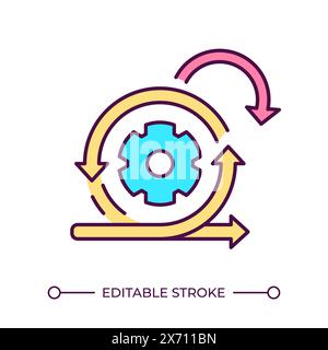 Agile development RGB color icon Stock Vector
