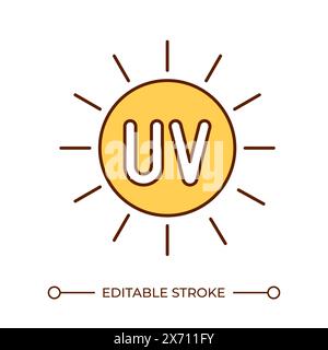 UV radiation RGB color icon Stock Vector