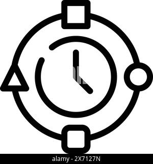 Empowerment coach icon outline vector. Mentor coaching strategy. Personal performance program Stock Vector