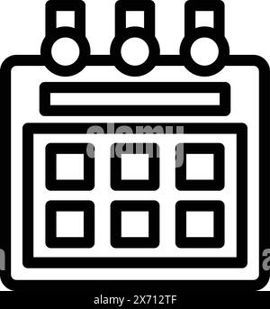 Time management coach icon outline vector. Organizational skill development. Personal abilities improvement Stock Vector