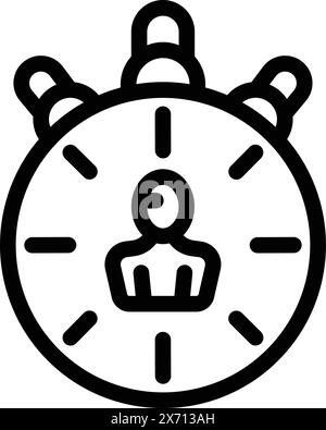 Self improvement and discovery icon outline vector. Life balance coach. Personal skills growth Stock Vector