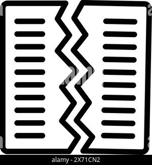 Business plan failure icon outline vector. Startup breakdown. Entrepreneur bankruptcy collapse Stock Vector
