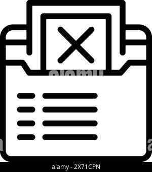 Startup failure icon outline vector. Project crisis. Failed business plan Stock Vector