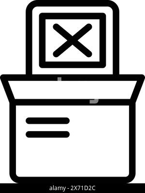 Company crash icon outline vector. Startup business failure. Bad management strategy Stock Vector