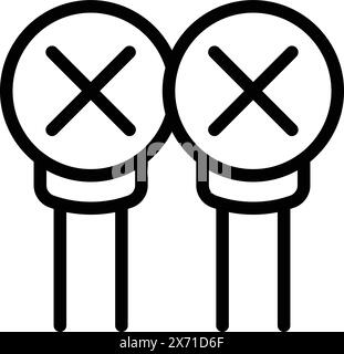 Startup development crisis icon outline vector. Project boosting error. Business strategy breakdown Stock Vector