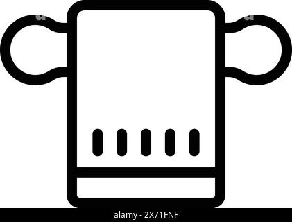Vector illustration of a simple black and white baby diaper icon graphic design symbol with high contrast, suitable for web, app, user interface, healthcare, and parenting concepts Stock Vector
