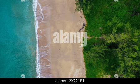 Lonely beach in Thailand seen from above Stock Photo