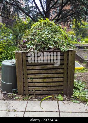 A community garden compost pile is seen on Tuesday, May 15, 2024. (© Richard B. Levine) Stock Photo