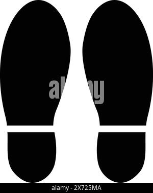Footprints icon, shoes Footprints symbol, Human footprints icon, footprints silhouette track, Shoe prints Stock Vector