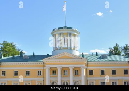 Krasnogorsk, Russia - 1 May. 2024. The Grand Palace in the Arkhangelskoye Estate Museum. Historical building Stock Photo