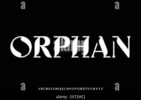 Elegant decorative serif alphabet display font vector illustration Stock Vector