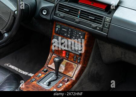 BERLIN - MAY 04, 2024: The interior of a sports car Mercedes-Benz 500 SL, (R129). Classic Days Berlin 2024. Stock Photo