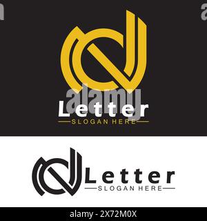 Alphabet letters monogram logo  DN, ND, D and N, elegant and Professional letter icon design Stock Vector
